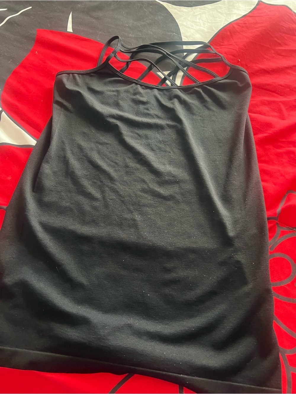 Zenana 1/2x Black Criss-cross Cami
